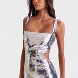 Svečana haljina Sparkle Silver - Noćna verzija
