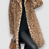 LEIA - Dugi i Mekani Sako s Leopard Uzorkom