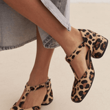 SCARPE T-STRAP ANIMALIER