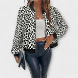 Julija - Elegantna Leopard Print Jakna