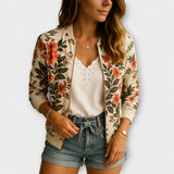 Andreia - Elegantna bomber jakna s cvjetnim uzorkom