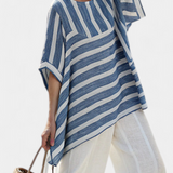 Constança| Set od platna s plavim prugama inspiriran Mediteranom