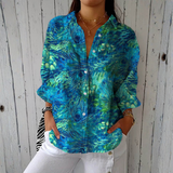 Leila | Bluza s uzorkom perja pauna
