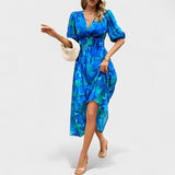 Clara – Elegantna Midi Cvjetna Haljina