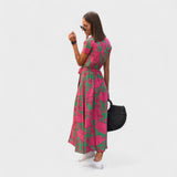 Rožasta Lirio Haljina - Boho Chic Stil