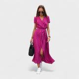 Rožasta Lirio Haljina - Boho Chic Stil