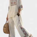 Amália| Elegantan Mediteranski set Daisy od lana