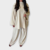Ingrid – Plus Size Acanalado Stiliaus Komplekt