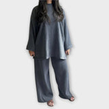 Ingrid – Plus Size Acanalado Stiliaus Komplekt